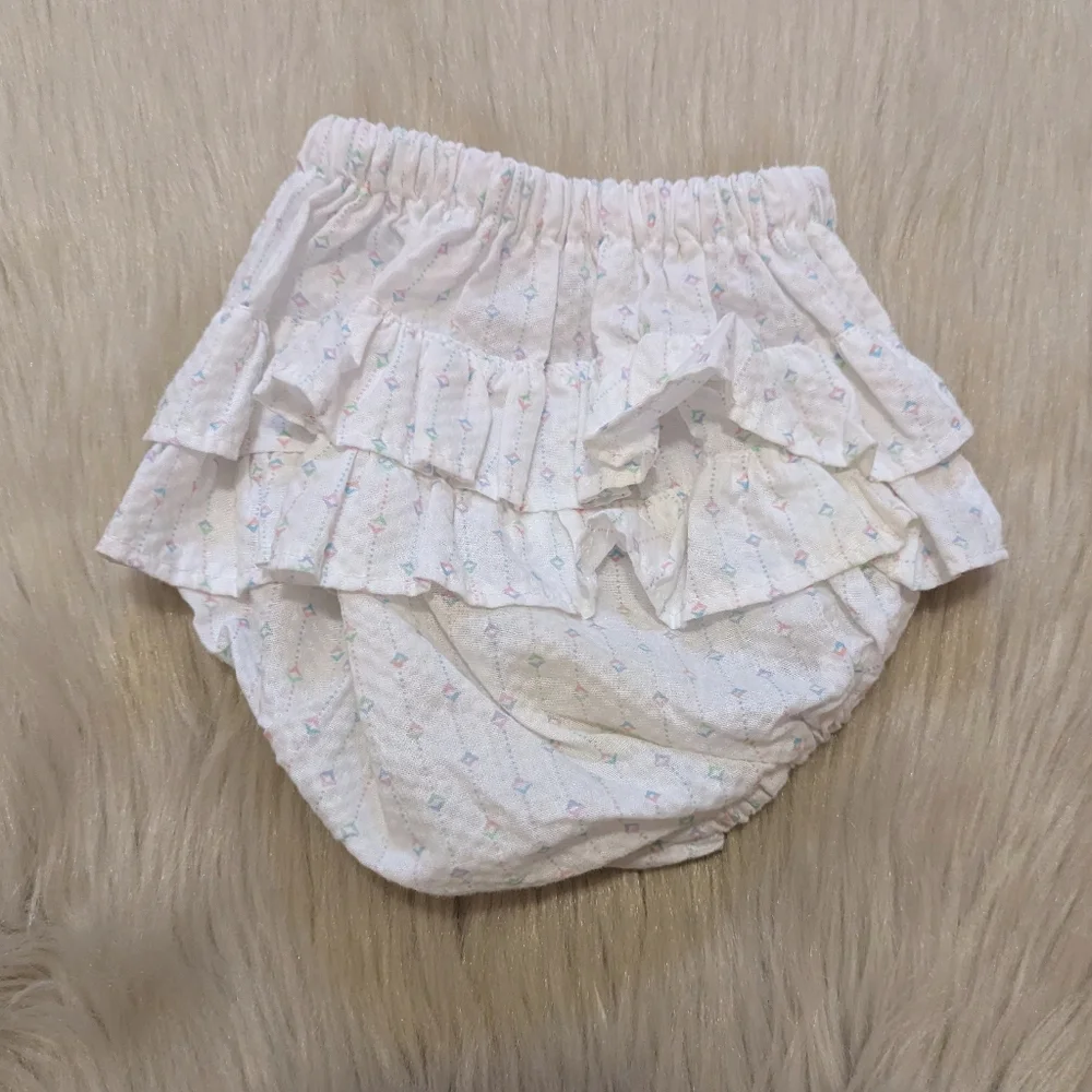 Vintage 80s ruffle butt diaper cover 3-6 M